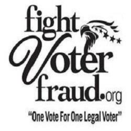 FIGHT VOTER FRAUD.ORG "ONE VOTE FOR ONE LEGAL VOTER" logo