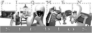 FIGMEN STUDIOS FILM STUDIO IMAGINATION STUDIO GRAPHIC ART STUDIO MUSIC STUDIO ELEGANCE STUDIO NOVELS STUDIO logo