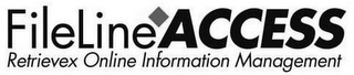 FILELINEACCESS RETRIEVEX ONLINE INFORMATION MANAGEMENT logo