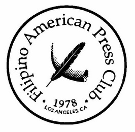 FILIPINO AMERICAN PRESS CLUB * 1978 * LOS ANGELES, CA logo