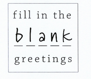 FILL IN THE BLANK GREETINGS logo