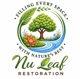 FILLING EVERY SPACE WITH NATURE'S BEST NU LEAF RESTORATION logo