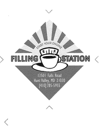 FILLING STATION START YOUR ENGINE 13501 FALLS ROAD HUNT VALLEY, MD 21030 [410] 785-5955 logo