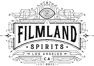 FILMLAND SPIRITS LOS ANGELES CA EST . MMXXI logo