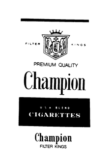 FILTER KINGS PREMIUM QUALITY CHAMPION U.S.A. BLEND CHAMPION FILTER KINGS logo