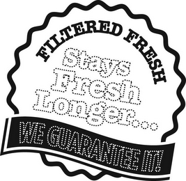 FILTERED FRESH STAYS FRESH LONGER... WE GUARANTEE IT! logo