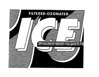 FILTERED-OZONATED ICE MOUNTAIN SPRING WATER logo