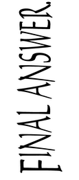 FINAL ANSWER logo