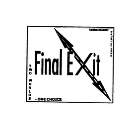 FINAL EXIT TWO WORLDS-ONE CHOICE RADICAL REALITY PRODUCTIONS logo