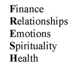 FINANCE RELATIONSHIPS EMOTIONS SPIRITUALITY HEALTH logo