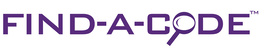 FIND-A-CODE WITH MAGNIFYING GLASS IN PLACE OF THE "O". logo
