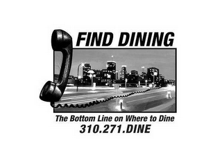 FIND DINING THE BOTTOM LINE ON WHERE TO DINE 310.271.DINE logo