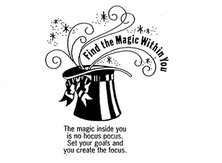 FIND THE MAGIC WITHIN YOU THE MAGIC INSIDE YOU IS NO HOCUS POCUS. SET YOUR GOALS AND YOU CREATE THE FOCUS. logo
