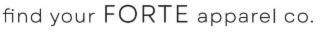 FIND YOUR FORTE APPAREL CO. logo