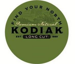 FIND YOUR NORTH PREMIUM NATURAL KODIAK EST. 1980 LONG CUT logo