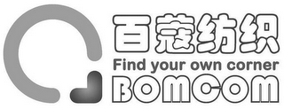 FIND YOUR OWN CORNER BOMCOM logo