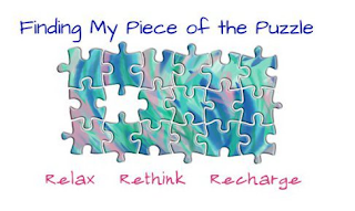 FINDING MY PIECE OF THE PUZZLE RELAX RETHINK RECHARGE logo