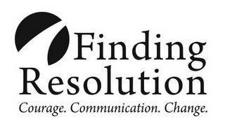 FINDING RESOLUTION COURAGE. COMMUNICATION. CHANGE. logo