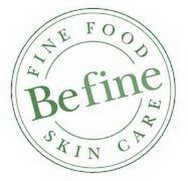 FINE FOOD BEFINE SKIN CARE logo