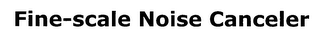 FINE-SCALE NOISE CANCELER logo