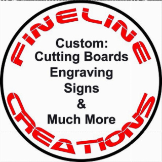 FINELINE CREATIONS CUSTOM: CUTTING BOARDS ENGRAVING SIGNS & MUCH MORE logo