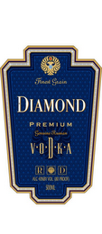 FINEST GRAIN DIAMOND PREMIUM GENUINE RUSSIAN VODKA ROD logo