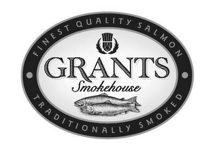 FINEST QUALITY SALMON GRANTS SMOKEHOUSE TRADITIONALLY SMOKED logo