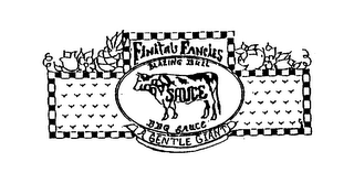 FINITA'S FANCIES BLAZING BULL BBQ SAUCE A GENTLE GIANT logo