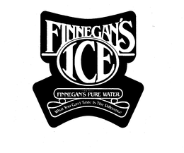 FINNEGAN'S ICE MADE FROM FINNEGAN'S PURE WATER WHAT YOU CAN'T TASTE IS THE DIFFERENCE logo