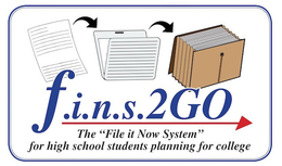 F.I.N.S.2GO THE "FILE IT NOW SYSTEM" FOR HIGH SCHOOL STUDENTS PLANNING FOR COLLEGE logo