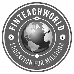 FINTEACHWORLD EDUCATION FOR MILLIONS + - $ logo