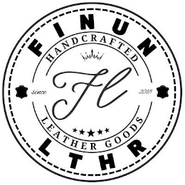 FINUN HANDCRAFTED FL SINCE 2018 LEATHER GOODS LTHR logo