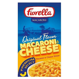 FIORELLA MACARONI ORIGINAL FLAVOR MACARONI & CHEESE PREMIUM SELECT MACARONI & CHEESE DINNER logo