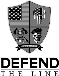 FIRE 343 FIGHTER FORTIS FORTUNA ADIUVATDEFEND THE LINE logo