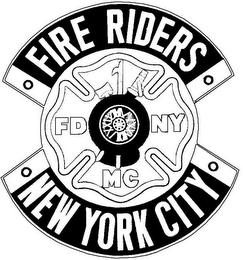 FIRE RIDERS NEW YORK CITY FD NY MC logo