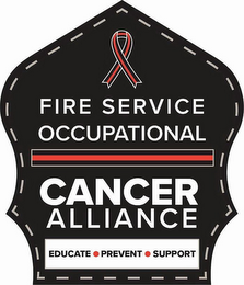 FIRE SERVICE OCCUPATIONAL CANCER ALLIANCE EDUCATE · PREVENT · SUPPORT logo