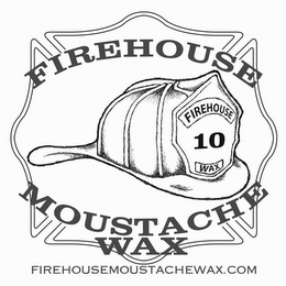 FIREHOUSE MOUSTACHE WAX FIREHOUSE WAX 10 FIREHOUSEMOUSTACHEWAX.COM logo
