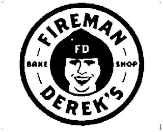 FIREMAN DEREK'S BAKE SHOP FD logo