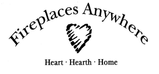 FIREPLACES ANYWHERE HEART * HEARTH * HOME logo