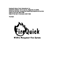 FIREQUICK WILDFIRE MANAGEMENT FLARE SYSTEMS logo