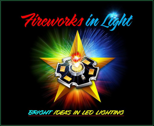 FIREWORKS IN LIGHT BRIGHT IDEAS IN LED LIGHTING logo