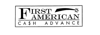 FIRST AMERICAN CA$H ADVANCE logo