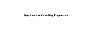 FIRST AMERICAN CONSULTING CORPORATION logo