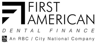 FIRST AMERICAN DENTAL FINANCE RBC AN RBC / CITY NATIONAL COMPANY logo