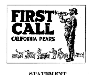 FIRST CALL CALIFORNIA PEARS logo