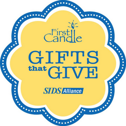 FIRST CANDLE GIFTS THAT GIVE SIDS ALLIANCE logo