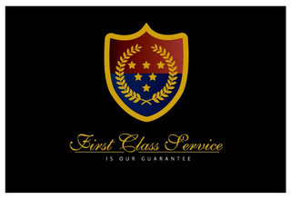FIRST CLASS SERVICE IS OUR GUARANTEE logo
