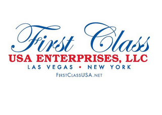 FIRST CLASS USA ENTERPRISES, LLC LAS VEGAS NEW YORK FIRSTCLASSUSA.NET logo