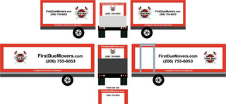 FIRST DUE MOVERS MOVING DELIVERY FIREFIGHTER OWNED AND OPERATED (206) 755-6053 logo