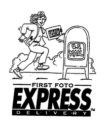 FIRST FOTO EXPRESS DELIVERY FIRST FOTO U.S. MAIL logo
